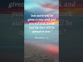 God's Promise To You | Bible Verse of the Day | Matthew 7:7 | #shorts