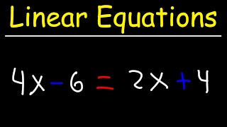 GED Math - Solving Linear Equations with Variables on Both Sides