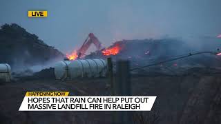 Residents grow concerned as huge Raleigh recycling center fire keeps burning