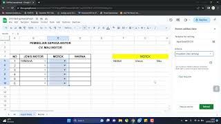 Dropdown Bertingkat di Google Sheet sampai dengan 2 tingkatan atau lebih