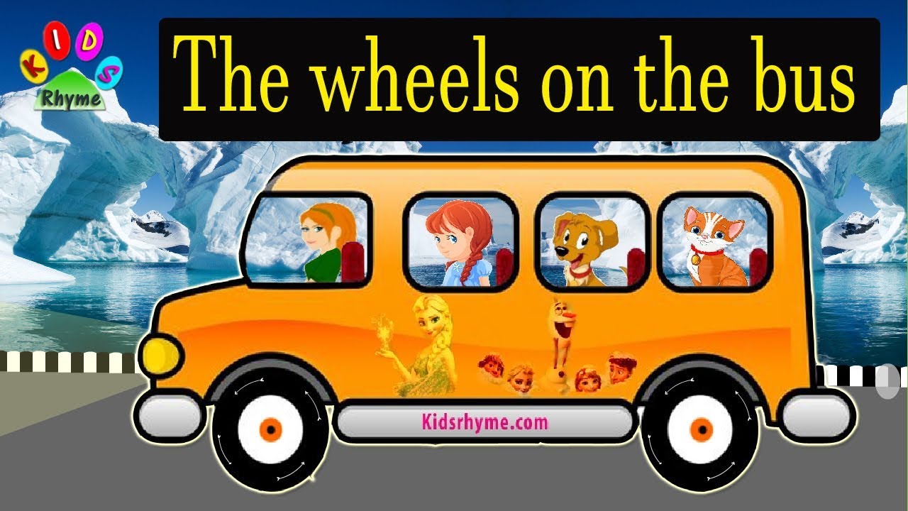 The Wheels On The Bus Go Round And Round Nursery Rhyme Song With Kids ...