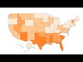 Excess Death Rate During The Coronavirus Pandemic By U.S. State, March-August 2020