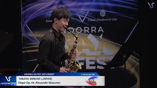 ANDORRA SAX FEST 2023: Takaya Minami (Japan) plays Elegie Op. 44, Alexander Glazunov