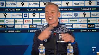 Conférence de presse de Jean-Marc Furlan avant Toulouse FC-AJA