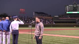 Josh Young - National Anthem - Wrigley Field - Chicago Cubs - 9/24/13