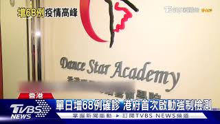 單日增68例確診 港府首次啟動強制檢測