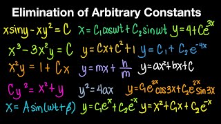 Elimination of Arbitrary Constants Part 1 (Combination Method) (Differential Equations)| Live Stream