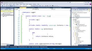 Exception Logging using Singleton Design Pattern