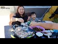 리얼가족먹방 옥상캠핑 브이로그 대패삼겹살 우삼겹 젓갈김밥 컵라면 ㅣcamping vlogㅣpork belly beef ramyeonㅣmukbangㅣeating show