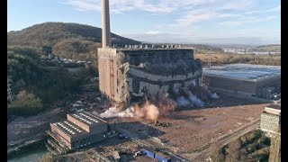 Ironbridge Power Station demolition: Drone footage of explosion