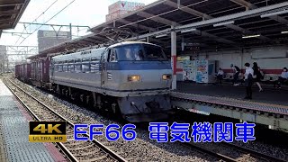 【4K】EF66　電気機関車　走行シーン