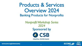 Banking for Nonprofits   2024 Nonprofit Workshop Series