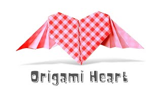 Easy Origami Heart Tutorial- Easy Origami for Beginners- Easy paper craft for Valentine's Day Decor