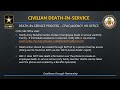 civilian death in service overview