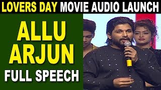 Allu Arjun Full Speech At Lovers Day Movie Audio Launch | Priya Prakash Varrier | Great Telangana TV