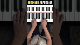 Beautiful & Simple Arpeggios in 1 Minute 🎹🌹 (Beginner Piano Lesson) #shorts
