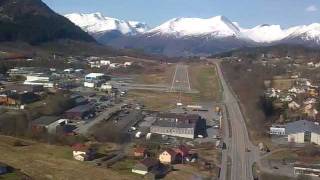 Scenic approach and landing at Hovden Ørsta/Volda