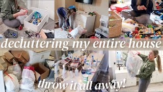 DECLUTTERING MY ENTIRE HOUSE! decluttering, organizing and cleaning | whole house declutter 2024!