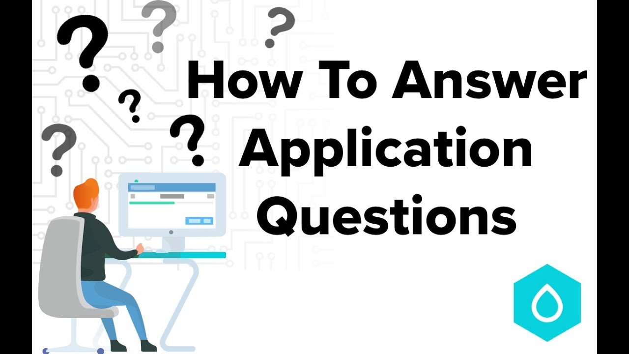 How To Answer Application Questions - YouTube