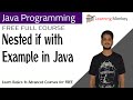 Nested if with Example in Java || Lesson 18 || Java Programming || Learning Monkey ||