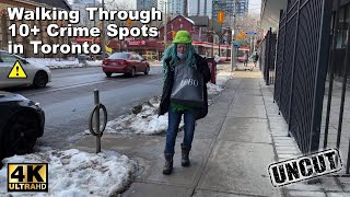 [4K] Toronto’s Most Dangerous Neighborhood? Regent Park, Sherbourne Street, Moss Park