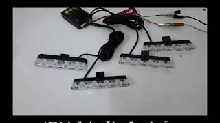 4x4 หนีบฝากระโปรง หนีบกระจังหน้า Red / Exterior LEDs ไฟไซเรนติดภายนอกรถ