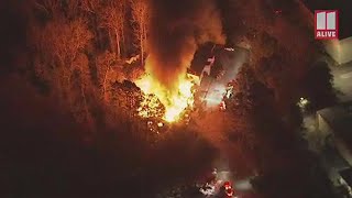 Massive fire in DeKalb has apartment building fully engulfed in flames