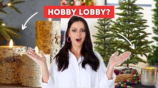 🎄High-End Christmas Decor Finds at Hobby Lobby | Shop With Me & Haul