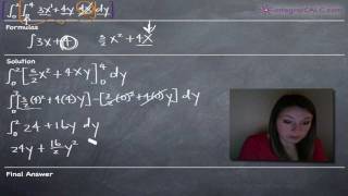 Double Integrals Example 1 (KristaKingMath)