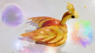 আপেল দিয়ে হাঁস তৈরি করুন বিয়ের অনুষ্ঠানের জন্য। Apple cutting fruit