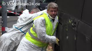 28.10.2017 - VN24 - Clean Up After Fire Destroyed Xton Germany Showroom - Officials Investigate ...