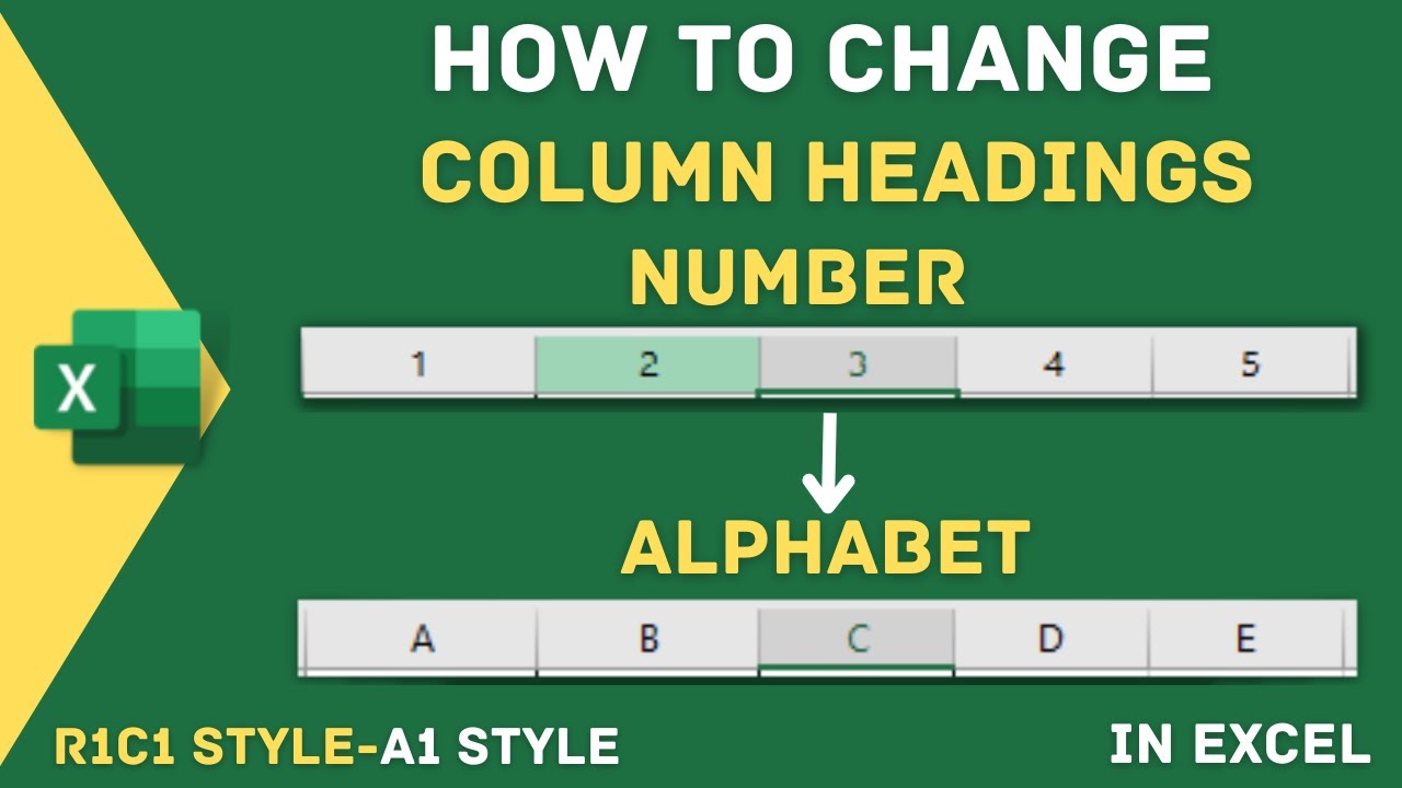 How To Change Column Headings From Numbers To Alphabet In Excel How To Change Column Headings From Numbers To Alphabet In Excel
