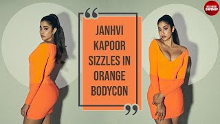 Janhvi Kapoor Sizzles In Orange Bodycon | Janhvi Kapoor | Bollywood Gupshup