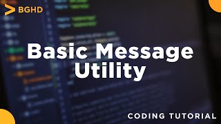 Spigot Coding Tutorial Ep#32 - Basic Message Utility