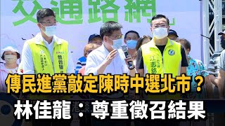 傳民進黨敲定陳時中選北市？ 林佳龍：尊重徵召結果－民視新聞