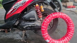 Servis cvt beat+ganti ban belakang tbls