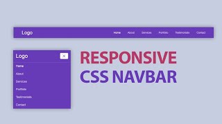 Responsive Navbar using Html & Css | No Javascript