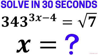 College Entrance Question | Solve for x | Math Olympiad Training