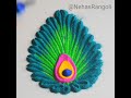 peacock feather rangoli design diwali special rangoli design diya rangoli design shorts