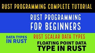 Rust Programming Complete Tutorial For Beginners|RUST Floating Point Data Types |Part:7