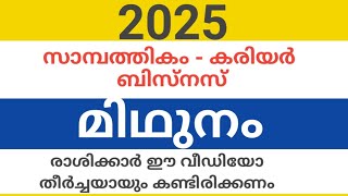 മിഥുനം രാശി :: 2025 - കരിയര്‍, ബിസ്നസ്, സാമ്പത്തികം - ഒരു അവലോകനം .