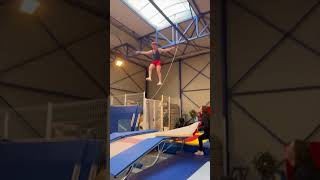 Coach was not happy with this💀 #flipfail #flips #trampoline #fail #gymnastics #spotters #cheer