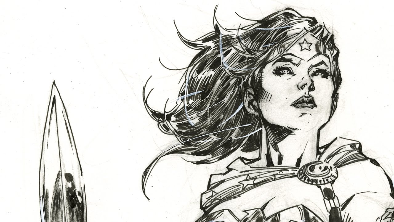 Dc Comics Wonder Woman Jim Lee Drawing Timelapse Youtube