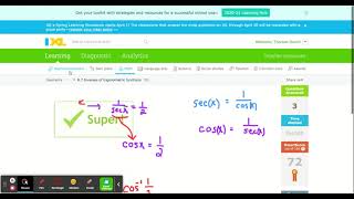 IXL - Inverses of trigonometric functions (Geometry practice)