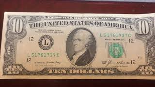 HAMILTON 10 Dollar Bill 36 Years OLD Bank Note! What Do You Know About This?