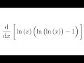 Derivative of ln(x)(ln(ln(x))-1)