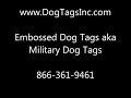 embossed military dog tags