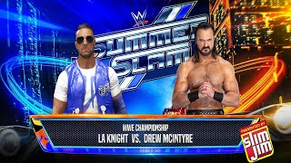 LA KNIGHT VS DREW MCINTYRE WWE TITLE WWE 2K24 UNIVERSE MODE SUMMERSLAM PPV