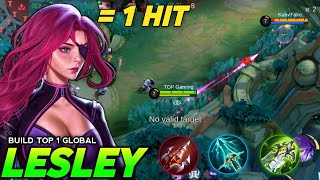 TOP GLOBAL LESLEY BEST BURST DAMAGE HACK BUILD FOR 2025!! (MUST TRY💥) - MLBB