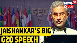 S Jaishankar Speech Live | India Takes Over G20 Presidency | India G20 News Live | News18 Live